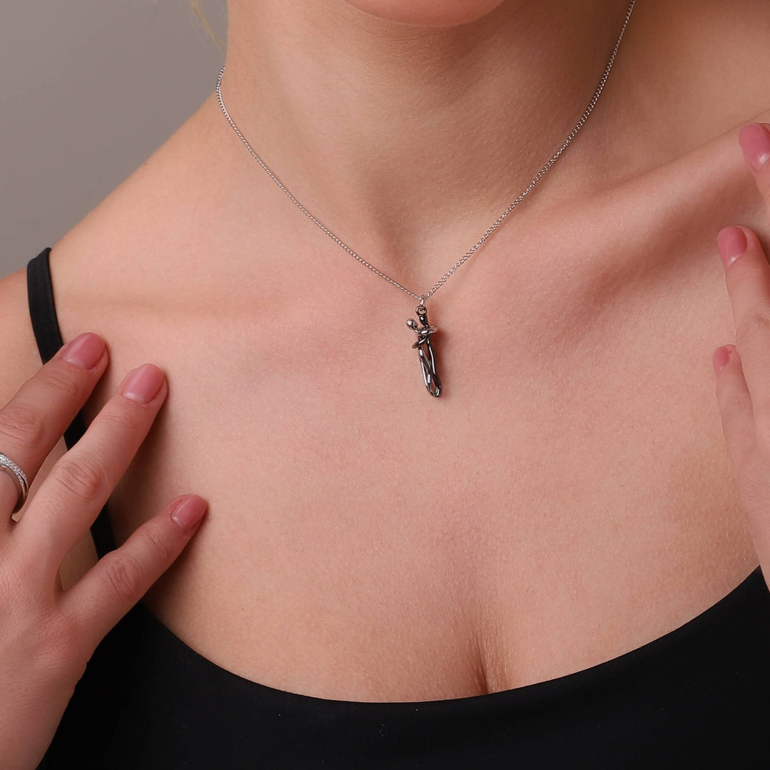 Hug Necklace - Solid Silver