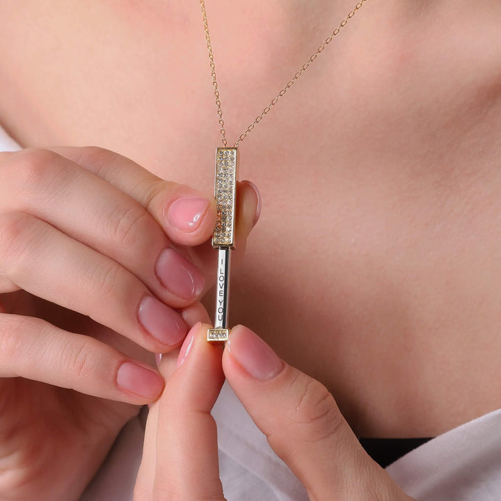 "I Love You" Necklace - Solid Silver